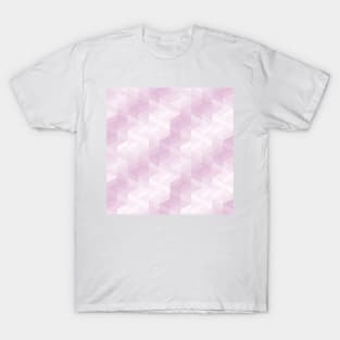 Tiles background in different shades of purple made with triangles mosaic. T-Shirt